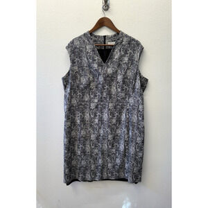MM. Lafleur Aditi Dress Womens Size 3X Black White Crackle Print Office Career